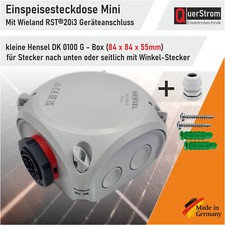 Einspeisesteckdose Mini mit Wieland RST20i3 Geräteanschluss in Mini Hensel-Box