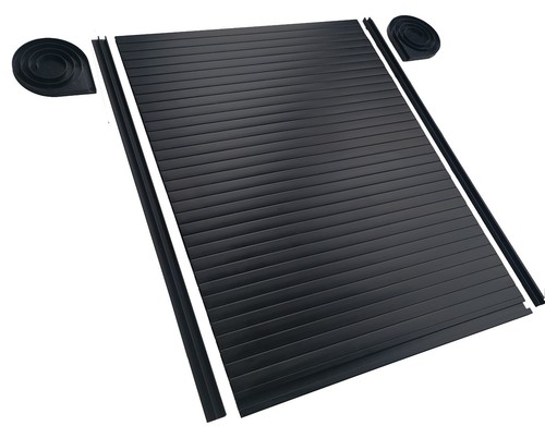 Rollladenschiebetür schwarz