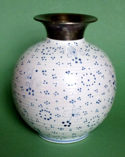 Kugelvase mit silbermontur - ***,
