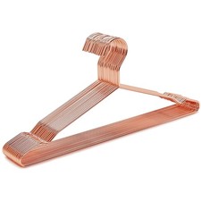 Roségold Kleiderbügel Set 10 Stück 43cm Rutschfest Metall Kupfer