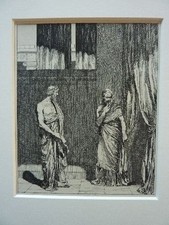 MAX KLINGER - Original Radierung 1880 "Orakel" !!