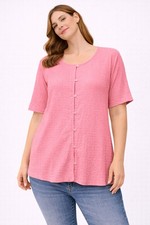 Bluse 50 rosa damen - bluse,