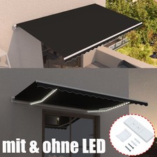 3 - 6m Markise Automatisch / Handkurbel Sonnenschutz Sonnenmarkise Sichtschutz