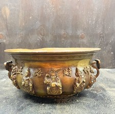 alter tibetischer Weihrauchbrenner Bronze chinesische Motive Signatur 20 Jh.