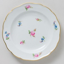Meissen Teller Gestreute Rosen Vergissmeinnicht 13,5 cm 1. Wahl Neuware