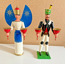 Original Erzgebirge* schöne Lichterengel und Bergmann Holzfiguren ca. 29 cm hoch