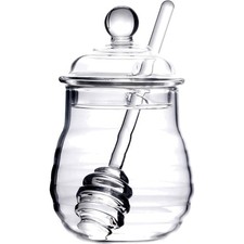 Honigglas mit löffel 300ml - honigglas,