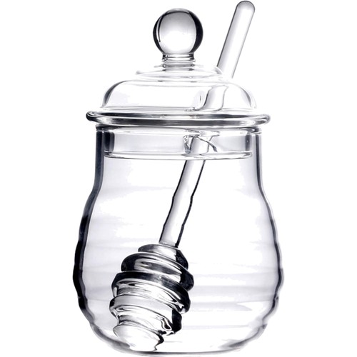 Honigglas mit löffel 300ml - honigglas,