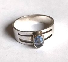Alter Ring mit blauem Stein
