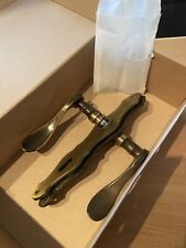 Türdrücker Modell Löffel Langschildgarnitur Messing bronziert Türbeschlag Klinke