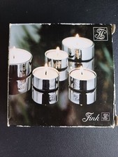 ?️ Fink Teelichthalter Set – 4x versilbert – OVP + Zertifikat – edle Tischdeko