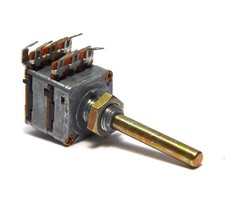 Preh 7619 Stereo Potentiometer, 2x 47 kOhm linear, kleine Bauform, 4 mm Achse