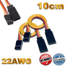 Servokabel JR Graupner Robbe Futaba Verlängerungskabel 10cm 22AWG Kabel 0,35mm²