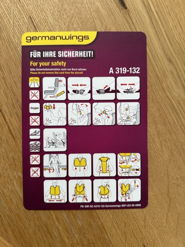 Safety card germanwings - safety,