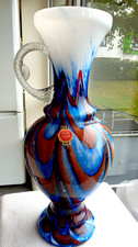 XXL Große Glas Vase - OPALINE