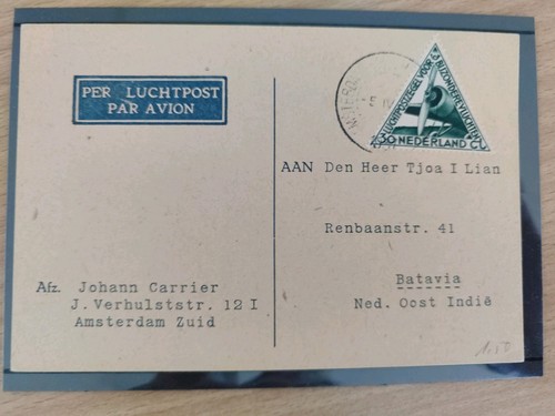 Niederlande luftpostkarte 1933 - niederlande,