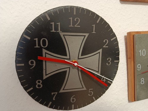 Wanduhr schiefer eisernes - schiefer,