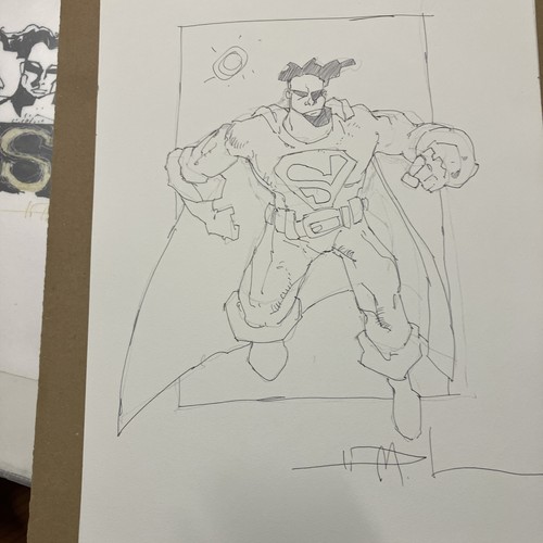 Superman original zeichnung - superman,