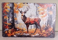 Schöne jagdliche Wanddekoration Blechschild Jagdbild Hirsch