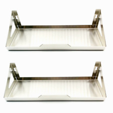 2x Edelstahl Küchenregal