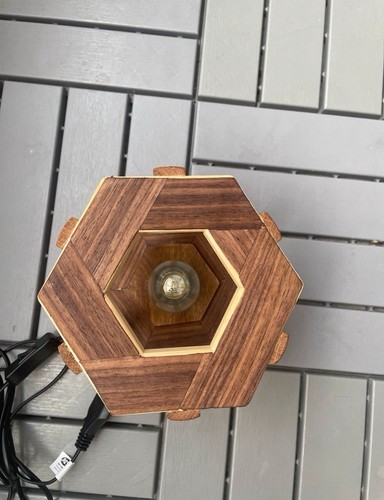 Holz tischlampe braun offener - braun,,