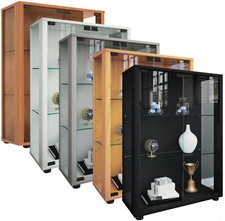 Holz Glas Stand Vitrine