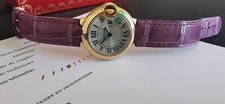 Cartier Ballon Bleu 28mm Damen-Armbanduhr 18k Roségold in exzellentem Zustand