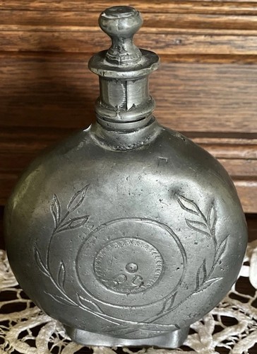 Vintage zinnflasche flachmann - vintage,