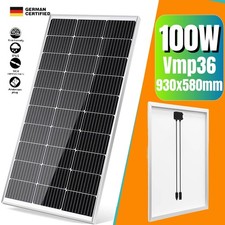 100W Monokristallin Solarmodul 12V/24V Mono Solarpanel Dach Gartenhaus Carport