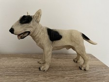 Steinfigur Weiß ~ Bullterrier ~ Deko 20cm
