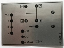 Unimog 421 AUFKLEBER 8 Schaltung 117