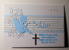 Karte zur Taufe, Junge, mit