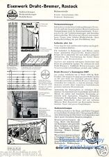 Eisenwerk Draht Bremer Rostock Reklame von 1935 Stall Stalleinrichtung Bauer Kuh
