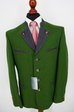 Tofana Lodenfrey Trachten Janker Gr.50 100% Leinen Grün NEU + Etikett