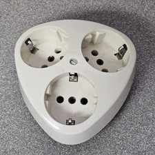 10x KOPP Dreifach 3-fach Schutzkontakt Steckdose Standard cremeweiß unterputz