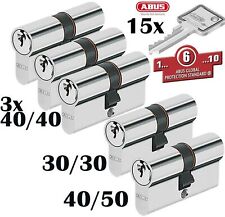 5 x Zylinder Abus kleine Schließanlage Gleichschließend + Not + Gefahrenfunktion