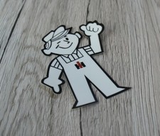 IHC Aufkleber Männchen Traktor Weiss .