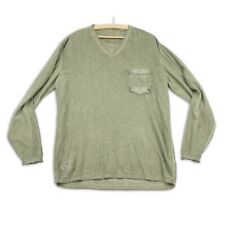 Camp David Longsleeve Gr. L Herren Langarm Poloshirt Oberteil Khaki Grün