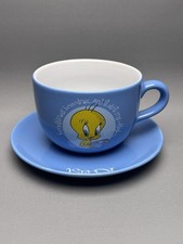 Tweety & Sylvester XL 600 ml Tasse & Untertasse Looney Tunes 1997 Warner Bros