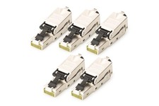 DN-93631 – Netzwerkstecker Cat 6A – 5 Stück – 360° Geschirmt – RJ45 Feldsteck...