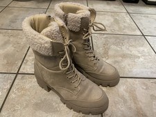 Winterstiefel Stiefeletten Beige Gr. 38 Deichmann Fell gefüttert Boots