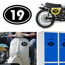 Numero 19 V2 Oval, Aufkleber