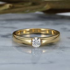 Rund Diamant Solitär Braut