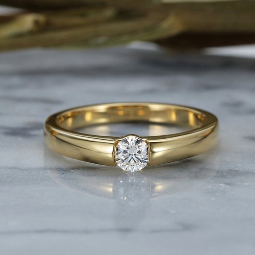Rund diamant solitär braut - diamant,