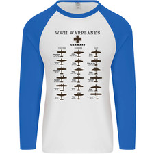 Deutsche Krieg Flugzeuge Zweiter Weltkrieg Fighters Herren L/S Baseball