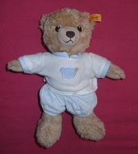 Steiff Schlaf Gut Teddy Bär blau weiß Hose Shirt KF 239571
