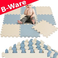 B-Ware Puzzlematte Uni  Beige Graublau EVA-032 9 Teile 
