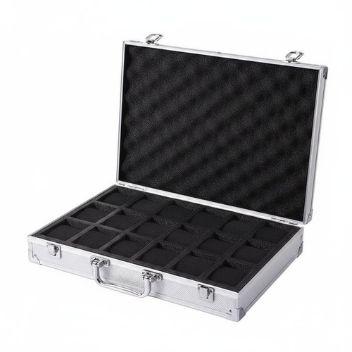 Aluminium uhren aktentasche - aluminium,