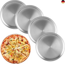 LOPYXBR Pizzablech 5er Set, 30cm Rund Edelstahl Pizzaform, Pizzablech Rund,