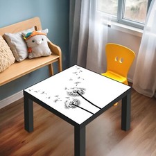 banjado Designabdeckung für Ikea Lack Tisch 55x55 Glasplatte o. Folie Pusteblume